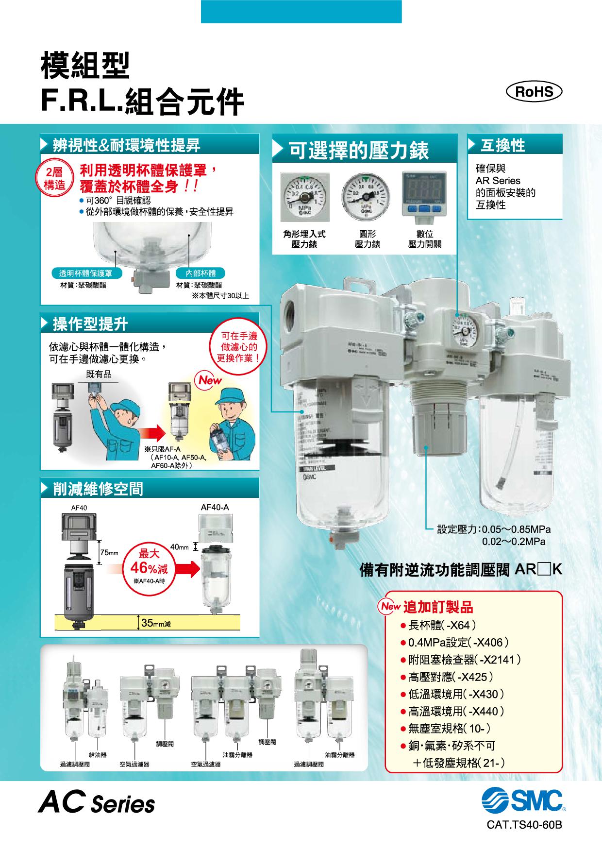 模組型F.R.L組合元件 AC系列