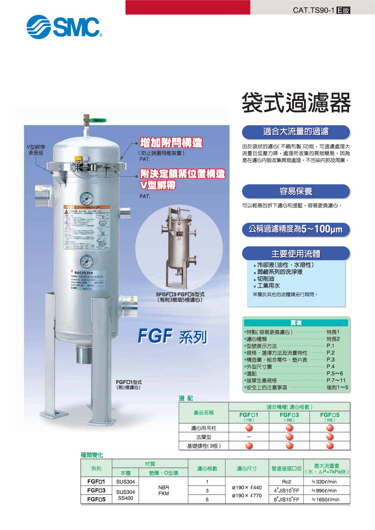 袋式過濾器 FGF系列